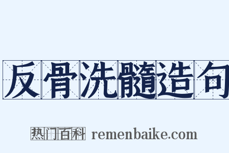 反骨洗髓造句是什么意思的图片